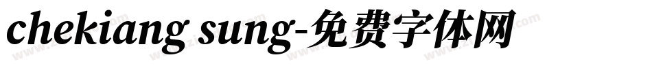 chekiang sung字体转换